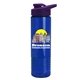 a violet lid & transparent blue bottle the wave - 24 oz tritan(tm) bottle with drink thru lid and digital imprint