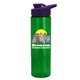 a violet lid & transparent green bottle the wave - 24 oz tritan(tm) bottle with drink thru lid and digital imprint