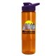 a violet lid & transparent orange bottle the wave - 24 oz tritan(tm) bottle with drink thru lid and digital imprint