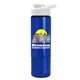 a white lid & transparent blue bottle the wave - 24 oz tritan(tm) bottle with drink thru lid and digital imprint