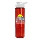 a white lid & transparent red bottle the wave - 24 oz tritan(tm) bottle with drink thru lid and digital imprint