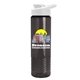 a white lid & transparent smoke bottle the wave - 24 oz tritan(tm) bottle with drink thru lid and digital imprint