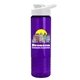 a white lid & transparent violet bottle the wave - 24 oz tritan(tm) bottle with drink thru lid and digital imprint