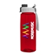 a gray with black cap lid & transparent red bottle the flair - 26 oz transparent tritan(tm) bottle with quick snap lid and digital imprint