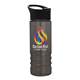 a black lid & transparent smoke bottle salute - 24 oz bottle with pop - up sip lid - digital