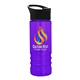 a black lid & transparent violet bottle salute - 24 oz bottle with pop - up sip lid - digital