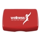 aerial view a red compact hinged box, image 1 of 2