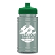 a green lid & glacier blue bottle upcycle - mini 16 oz rpet sports bottle with push - pull lid