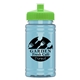a lime green lid & glacier blue bottle upcycle - mini 16 oz rpet sports bottle with push - pull lid