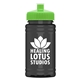 a lime green lid & transparent smoke bottle upcycle - mini 16 oz rpet sports bottle with push - pull lid