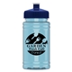 a navy blue lid & glacier blue bottle upcycle - mini 16 oz rpet sports bottle with push - pull lid