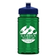 a navy blue lid & transparent green bottle upcycle - mini 16 oz rpet sports bottle with push - pull lid