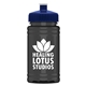a navy blue lid & transparent smoke bottle upcycle - mini 16 oz rpet sports bottle with push - pull lid