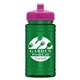 a pink lid & transparent green bottle upcycle - mini 16 oz rpet sports bottle with push - pull lid