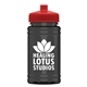 a red lid & transparent smoke bottle upcycle - mini 16 oz rpet sports bottle with push - pull lid
