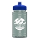 a royal blue lid & glacier blue bottle upcycle - mini 16 oz rpet sports bottle with push - pull lid
