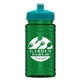 a teal lid & transparent green bottle upcycle - mini 16 oz rpet sports bottle with push - pull lid