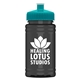 a teal lid & transparent smoke bottle upcycle - mini 16 oz rpet sports bottle with push - pull lid