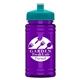 a teal lid & transparent violet bottle upcycle - mini 16 oz rpet sports bottle with push - pull lid