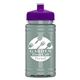 a violet lid & glacier blue bottle upcycle - mini 16 oz rpet sports bottle with push - pull lid