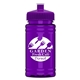 aerial view a violet lid & transparent violet bottle upcycle - mini 16 oz rpet sports bottle with push - pull lid, image 1 of 2