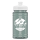 a white lid & glacier blue bottle upcycle - mini 16 oz rpet sports bottle with push - pull lid