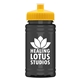 a yellow lid & transparent smoke bottle upcycle - mini 16 oz rpet sports bottle with push - pull lid
