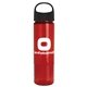 a black lid & transparent red bottle the wave - 24 oz tritan(tm) bottle with oval crest lid