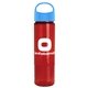 a cyan lid & transparent red bottle the wave - 24 oz tritan(tm) bottle with oval crest lid