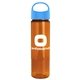 a cyan lid & transparent orange bottle the wave - 24 oz tritan(tm) bottle with oval crest lid