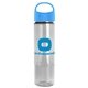 a cyan lid & clear bottle the wave - 24 oz tritan(tm) bottle with oval crest lid