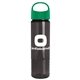 a green lid & transparent smoke bottle the wave - 24 oz tritan(tm) bottle with oval crest lid