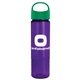 a green lid & transparent violet bottle the wave - 24 oz tritan(tm) bottle with oval crest lid