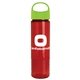 a lime green lid & transparent red bottle the wave - 24 oz tritan(tm) bottle with oval crest lid