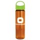a lime green lid & transparent orange bottle the wave - 24 oz tritan(tm) bottle with oval crest lid