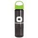 a lime green lid & transparent smoke bottle the wave - 24 oz tritan(tm) bottle with oval crest lid