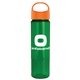 a orange lid & transparent green bottle the wave - 24 oz tritan(tm) bottle with oval crest lid