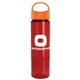 a orange lid & transparent red bottle the wave - 24 oz tritan(tm) bottle with oval crest lid
