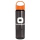 a orange lid & transparent smoke bottle the wave - 24 oz tritan(tm) bottle with oval crest lid