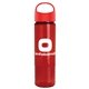 a red lid & transparent red bottle the wave - 24 oz tritan(tm) bottle with oval crest lid
