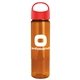 a red lid & transparent orange bottle the wave - 24 oz tritan(tm) bottle with oval crest lid