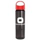a red lid & transparent smoke bottle the wave - 24 oz tritan(tm) bottle with oval crest lid