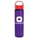 a red lid & transparent violet bottle the wave - 24 oz tritan(tm) bottle with oval crest lid