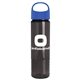 a royal blue lid & transparent smoke bottle the wave - 24 oz tritan(tm) bottle with oval crest lid