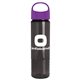 a violet lid & transparent smoke bottle the wave - 24 oz tritan(tm) bottle with oval crest lid