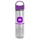 a violet lid & clear bottle the wave - 24 oz tritan(tm) bottle with oval crest lid