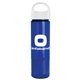 a white lid & transparent blue bottle the wave - 24 oz tritan(tm) bottle with oval crest lid