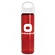 a white lid & transparent red bottle the wave - 24 oz tritan(tm) bottle with oval crest lid