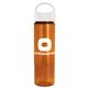 a white lid & transparent orange bottle the wave - 24 oz tritan(tm) bottle with oval crest lid