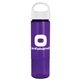a white lid & transparent violet bottle the wave - 24 oz tritan(tm) bottle with oval crest lid